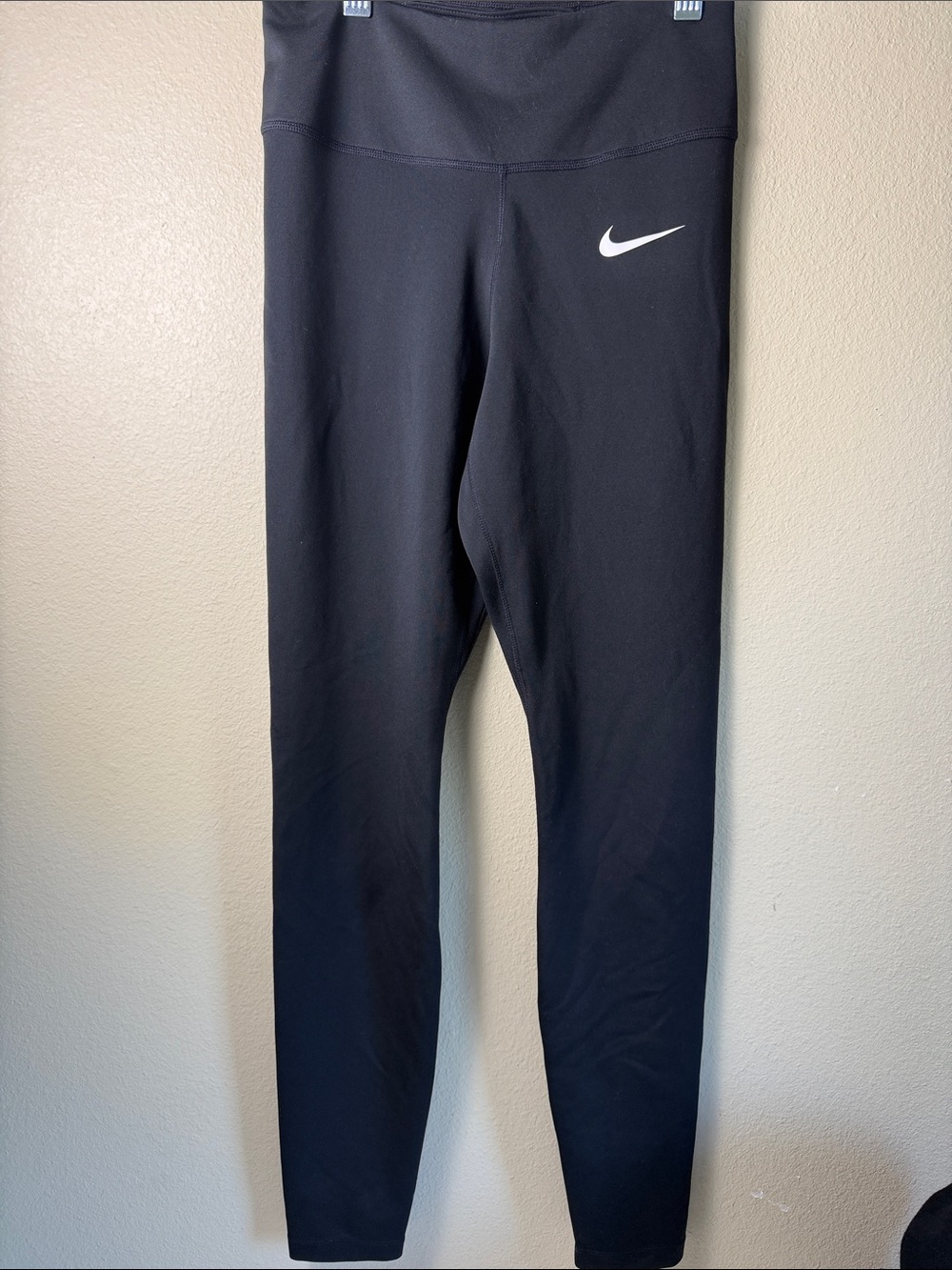 Nike Black Leggings with White Swoosh